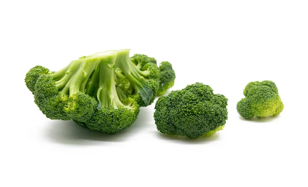 Broccoli Geïsoleerd Witte Achtergrond Set Van Verse Broccoli — Stockfoto