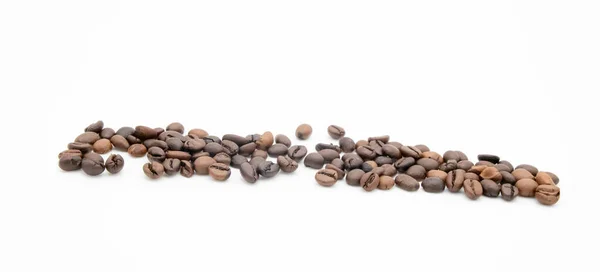 Kávébab Izolátum Fehér Közeli Kávébab — Stock Fotó
