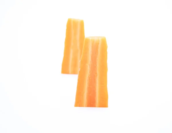 Two Carrots Slice Isolate White Background — Stockfoto