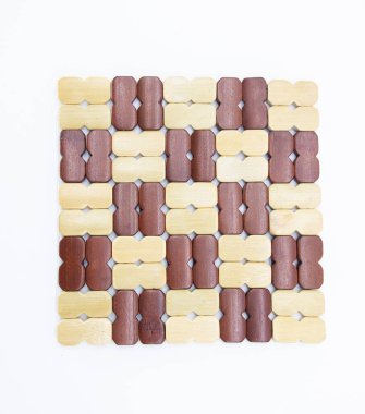 Beyaz arkaplan üzerinde plaka tutucu, üst görünüm