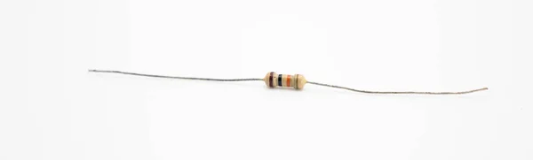 Single Resistor Close Isolate White Background — Stock Photo, Image