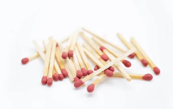 Piles Matchstick Isolated White Stock Picture