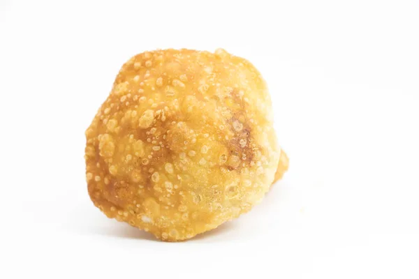Puffed Fried Puri Isolated White Background — Stock Photo, Image