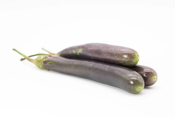 Aubergine Isoliert Auf Weißem Hintergrund — Stockfoto