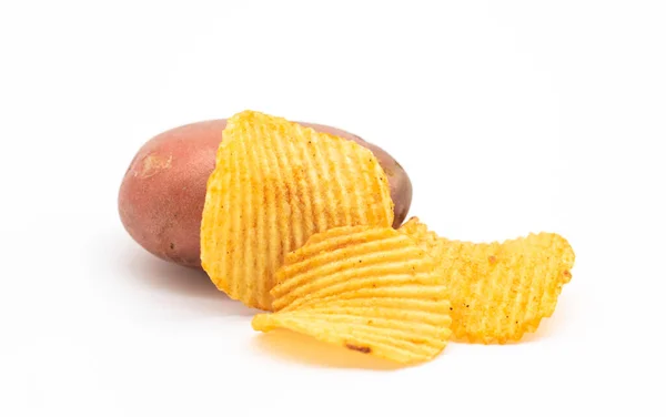 Chips Isoliert Auf Weißem Hintergrund — Stockfoto