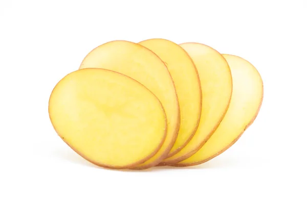 Potato Slice White Background Front View — Stockfoto