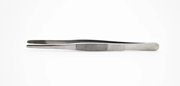 Surgical Forceps Isolated White Background — Stock Photo, Image