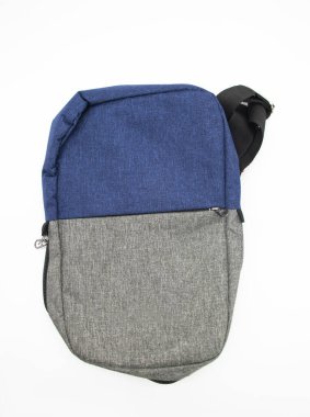 okul çantası kırpma yolu ve üst görünümü ile beyaz üzerinde izole