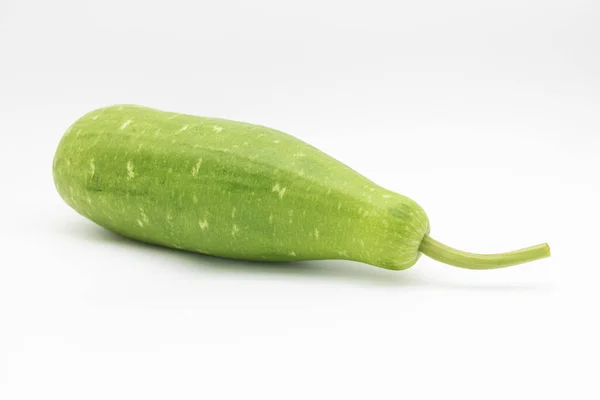 Kabak Beyaz Arka Planda Izole Edilmiş Yeşil Sebze Konsepti Görünüm — Stok fotoğraf