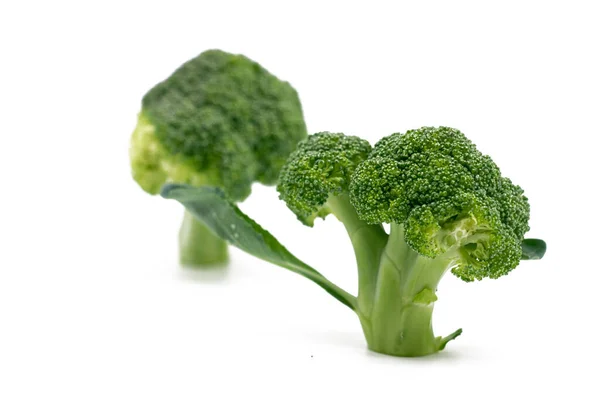 Broccoli Losse Stukken Geïsoleerd Witte Achtergrond — Stockfoto