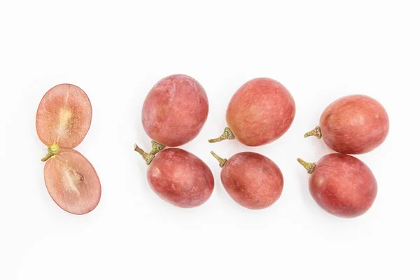 Druiven Ontworpen Geïsoleerd White Top Uitzicht — Stockfoto