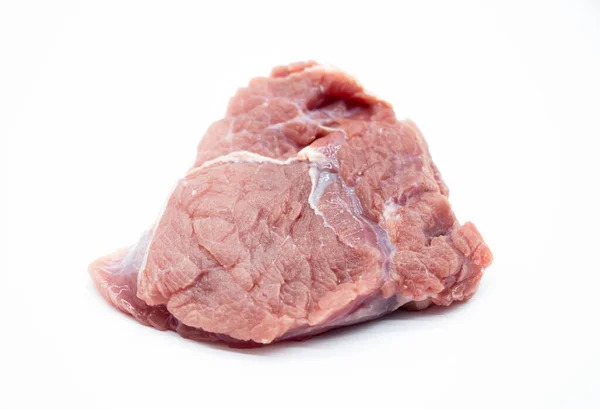 Carne Res Sabrosa Cruda Aislada Sobre Fondo Blanco —  Fotos de Stock