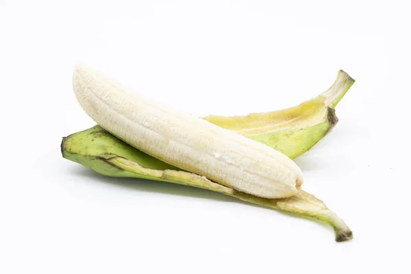 Plastry Skóry Banan Izolowane Białym Tle — Zdjęcie stockowe