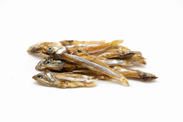 Selective Focused Small Sun Dried Fishes Tiny Fish Food Ingredient — Stock Photo, Image