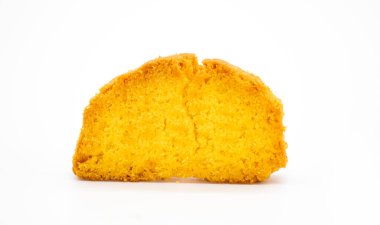 Tek gevrek rusk, kek rusk beyaz arka planda izole