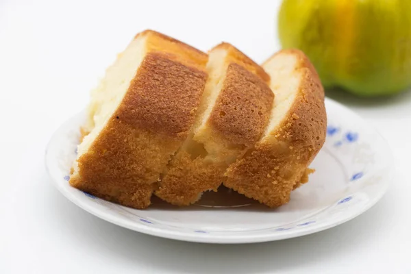 Lemon Flavored Pound Cake Decorated — Fotografia de Stock