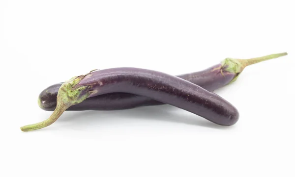 Fresh Eggplant Isolated White Background — Stock Photo, Image