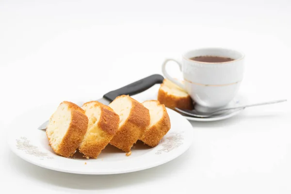 Homemade Freshly Baked Cake Loaf Pound Cake — Photo