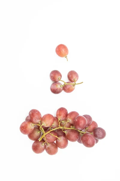 Bunch Red Grapes Water Drops Isolated Background — Stock Photo, Image