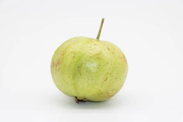 Single Guava Fruit Isolated White Background — Stok fotoğraf