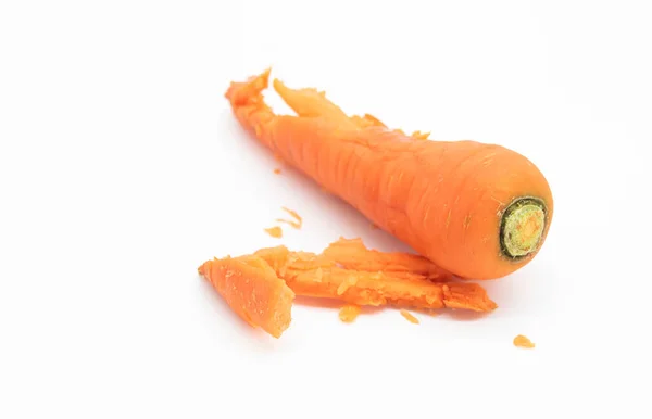 Smash Carrot Auf Weißem Hintergrund Clipping Path — Stockfoto