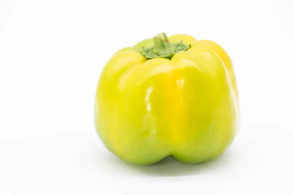 Yellow Color Bell Peppers Capsicum Isolated White Background — Stock Photo, Image
