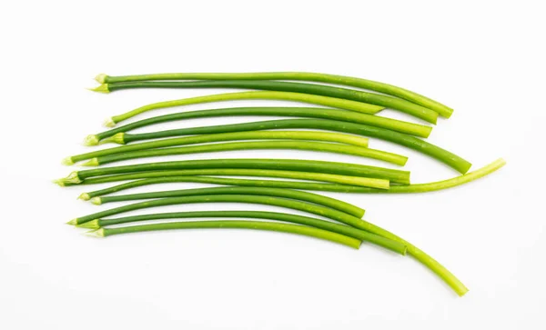 Garlic Chive White Background — 스톡 사진