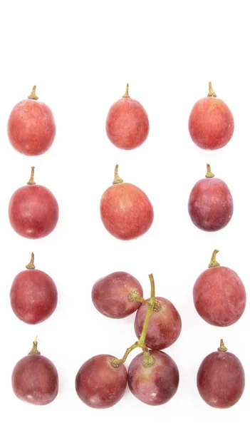 Grape Designed Isolated White Top View — Fotografia de Stock
