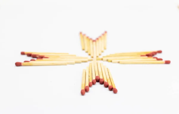 Colorful Matchstick Isolated White Background — Stock Photo, Image