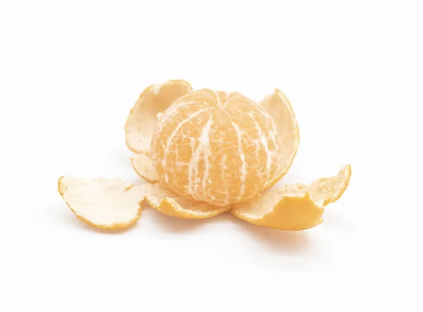 Selective Focus Tangerine Kamala Isolated White Background Front View — Stock Photo, Image