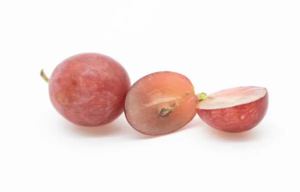 Sweet Grapes Slices Isolated White — Stock Photo, Image