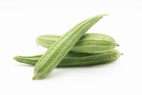 Group Angled Luffa Selected White Background Vegetable Concept — ストック写真