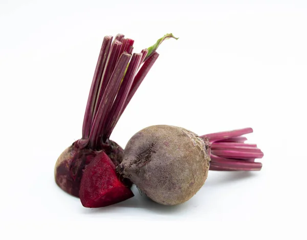 Fresh Red Beets Beetroots Isolated White Background — ストック写真