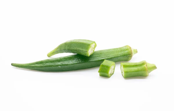 Okra Lady Finger Bhindi Close — 스톡 사진