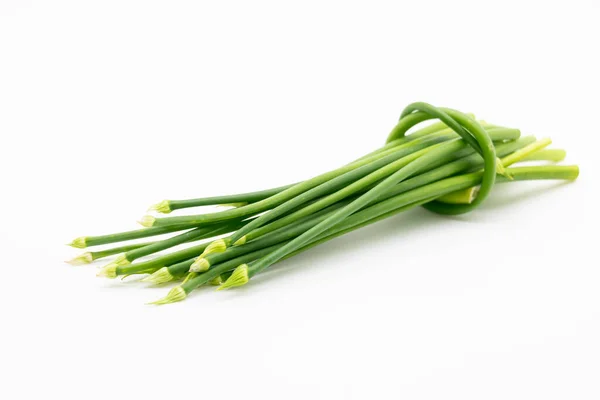 Fresh Garlic Chive Isolated White Background — Stock Photo, Image