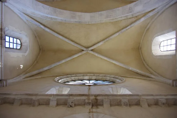 Manoppello Abruzos Abadía Santa Maria Arabona Detalle Las Bóvedas Cruzadas — Foto de Stock
