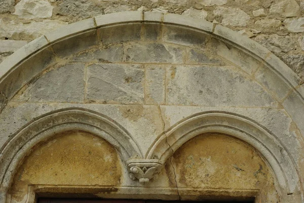 Manoppello Abruzzo Abbey Santa Maria Arabona Detail Some Lunettes — стокове фото