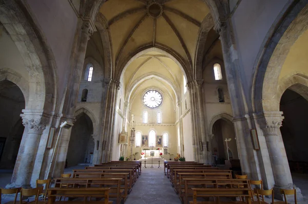 Manoppello Abruzzo Abbazia Santa Maria Arabona Parte Interna Della Chiesa — Foto Stock