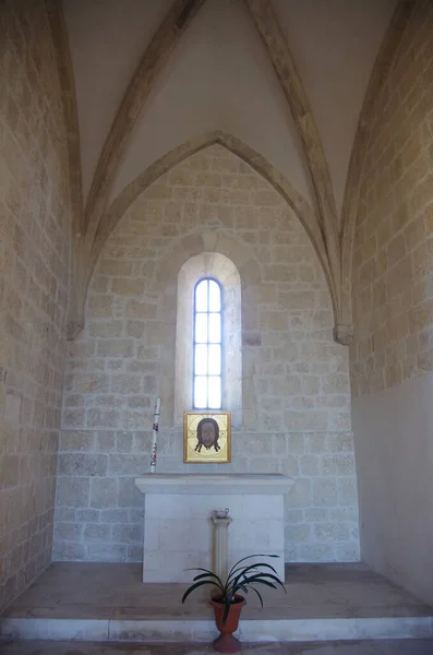 Manoppello Abruzos Abadía Santa Maria Arabona Capilla Con Cuadro Cristo — Foto de Stock