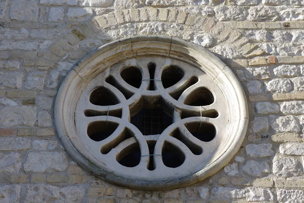 Manoppello Abruzzo Various External Rose Windows Abbey Santa Maria Arabon — Stockfoto