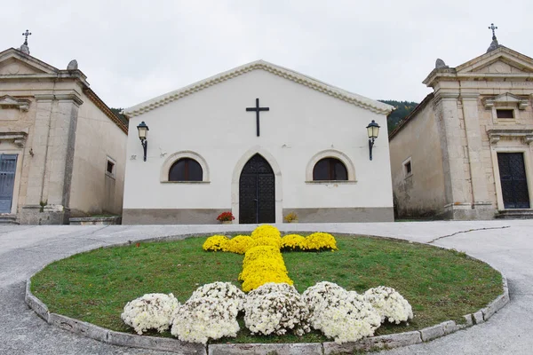 Entrée Petit Cimetière Rivisondoli Dans Mois Des Morts — Photo