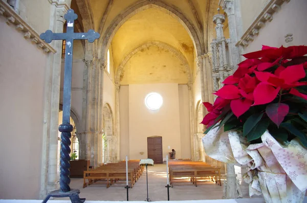 Manoppello Abruzzo Abadia Santa Maria Arabona Parte Interna Igreja — Fotografia de Stock