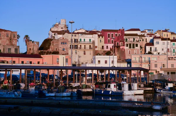 Termoli Molise Las Casas Con Vistas Puerto Los Pequeños Barcos —  Fotos de Stock