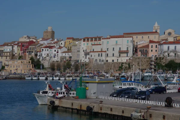 Port Termoli Fishing Boats Dock Located Adriatic Sea Molise Italy —  Fotos de Stock