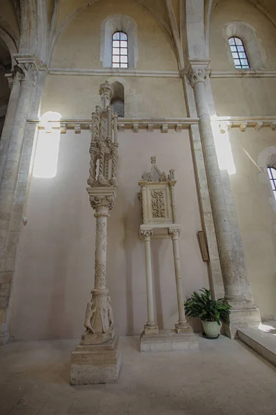 Manoppello Abruzzo Abbey Santa Maria Arabona Stone Tabernacle Leaning Wall — Stock Fotó