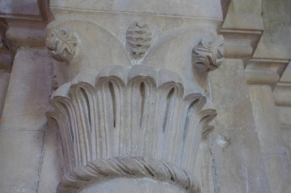 Manoppello Abruzzo Abbey Santa Maria Arabona Detail Some Capitals Church — Stock Photo, Image