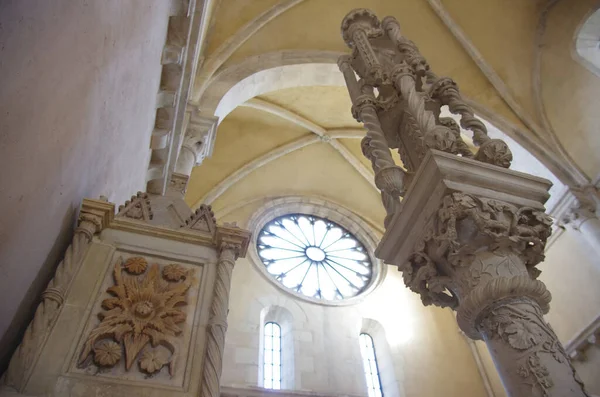 Манфелло Абруццо Аббатство Санта Мария Арабона Внутренняя Часть Церкви — стоковое фото