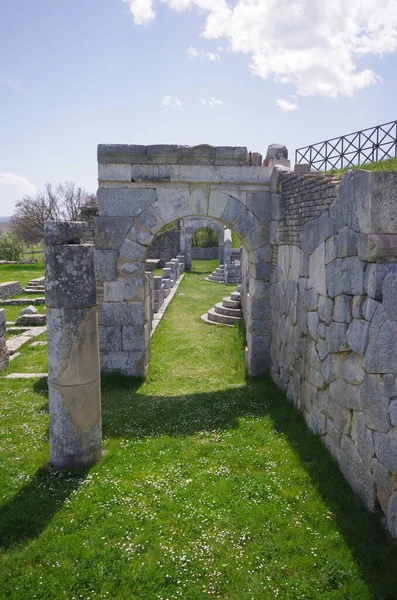 Wat Overblijft Van Het Italiaanse Heiligdom Van Pietrabbondante Belangrijkste Plaats — Stockfoto