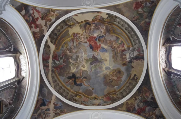 Larino Molise Monumental Igreja San Francesco Interior Com Altar Principal — Fotografia de Stock