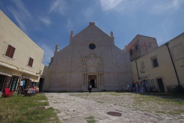Tremiti Islands Puglia Island San Nicola Facade Church Santa Maria — 图库照片